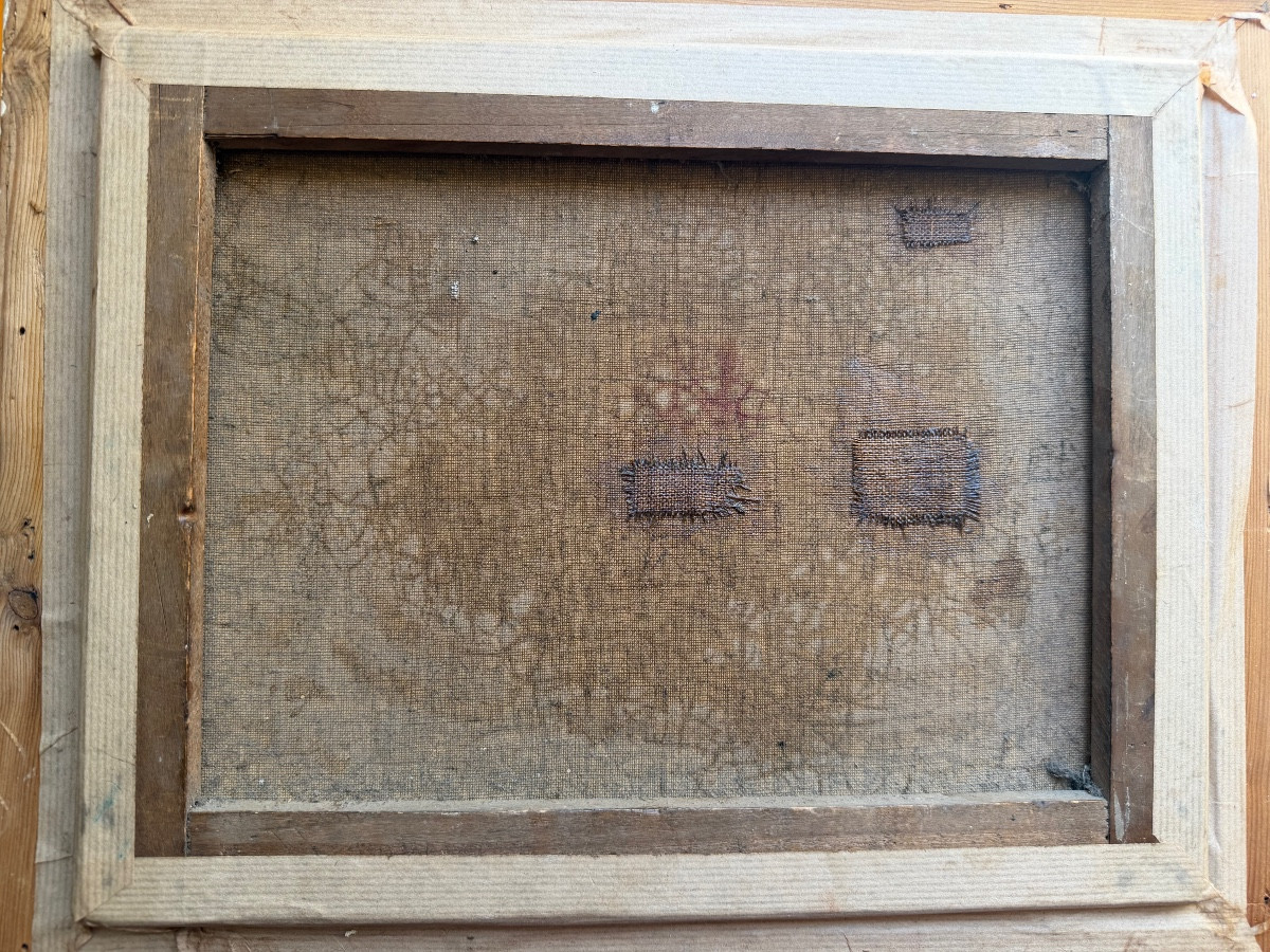 Grand Ex-Voto encadré, d'époque Louis Philippe encadré :"De L'Hormerie" , Château daté de  1840-photo-5