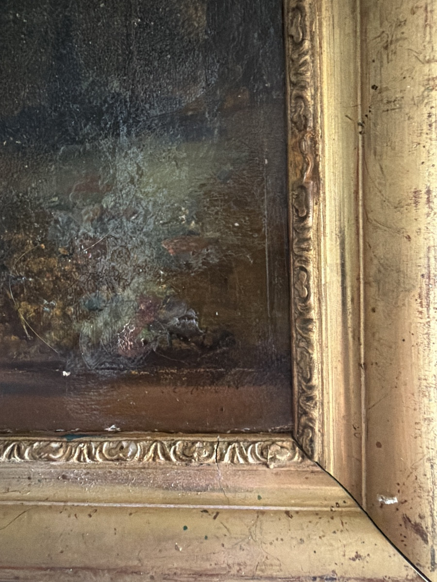 Grand Ex-Voto encadré, d'époque Louis Philippe encadré :"De L'Hormerie" , Château daté de  1840-photo-8