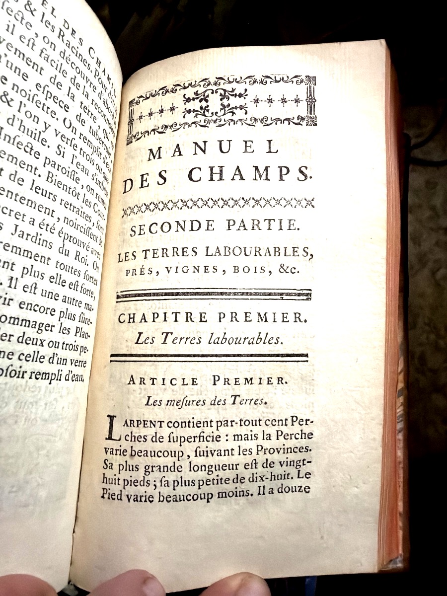 Bel exemplaire Gd In12 : Manuel des Champs (Agriculture-Chasse et Pêche),  1769. De Chanvalon-photo-2