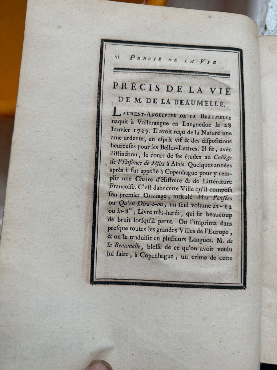 Bel exemplaire In 4. des "Commentaires sur la Henriade" de Voltaire  par Feu Mr de la Beaumelle-photo-5