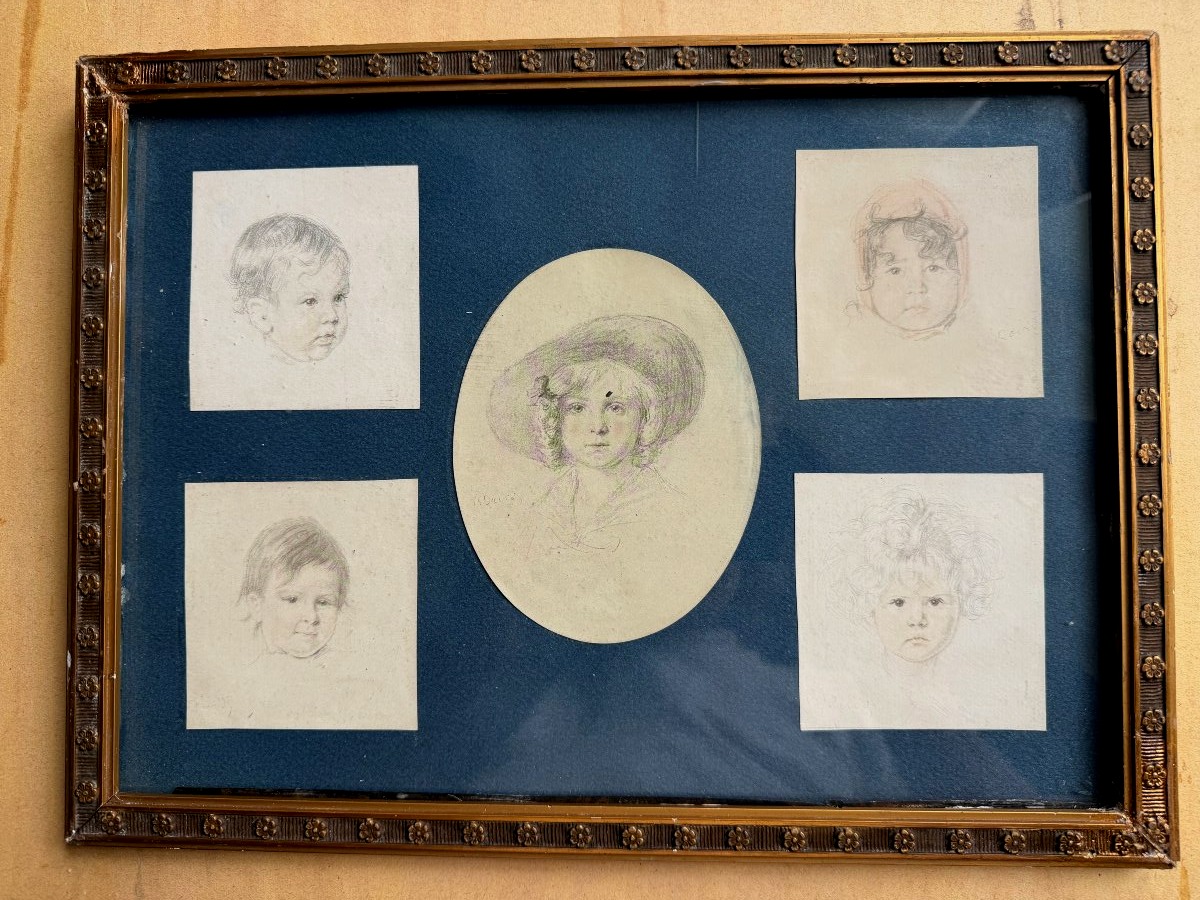 Gallery Of Five Fine Pencil Portraits: Children Of The 