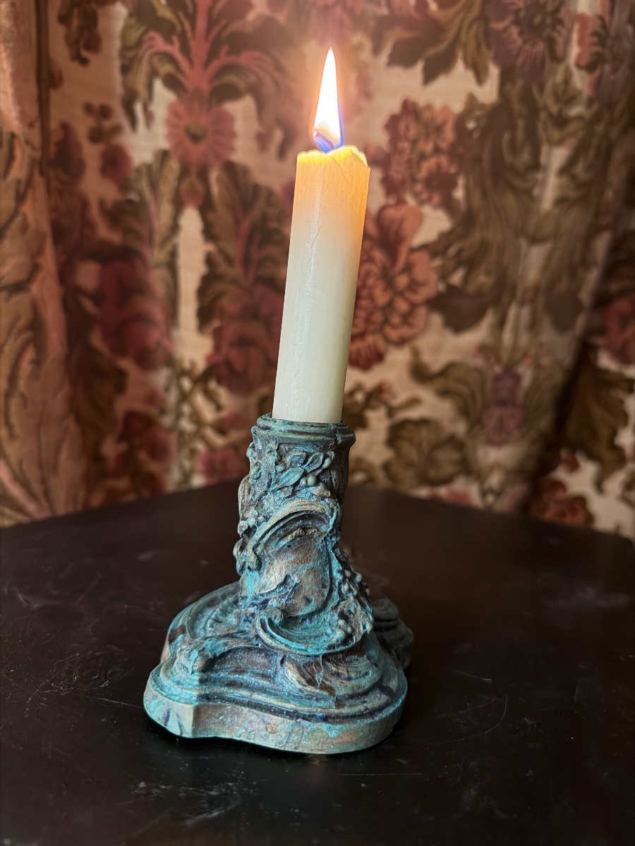 Louis XV Baroque Bronze Dressing Table Candlestik Circa XVIIIè-photo-3