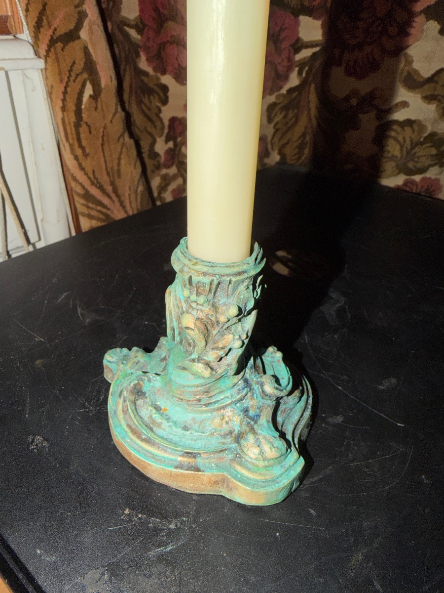 Louis XV Baroque Bronze Dressing Table Candlestik Circa XVIIIè-photo-7