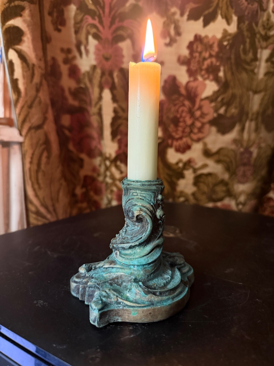 Louis XV Baroque Bronze Dressing Table Candlestik Circa XVIIIè-photo-8