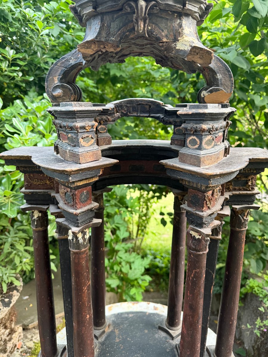 Sculpture architecturale  de Compagnon, bois de table d'époque baroque milieu XVIIIème Français-photo-2