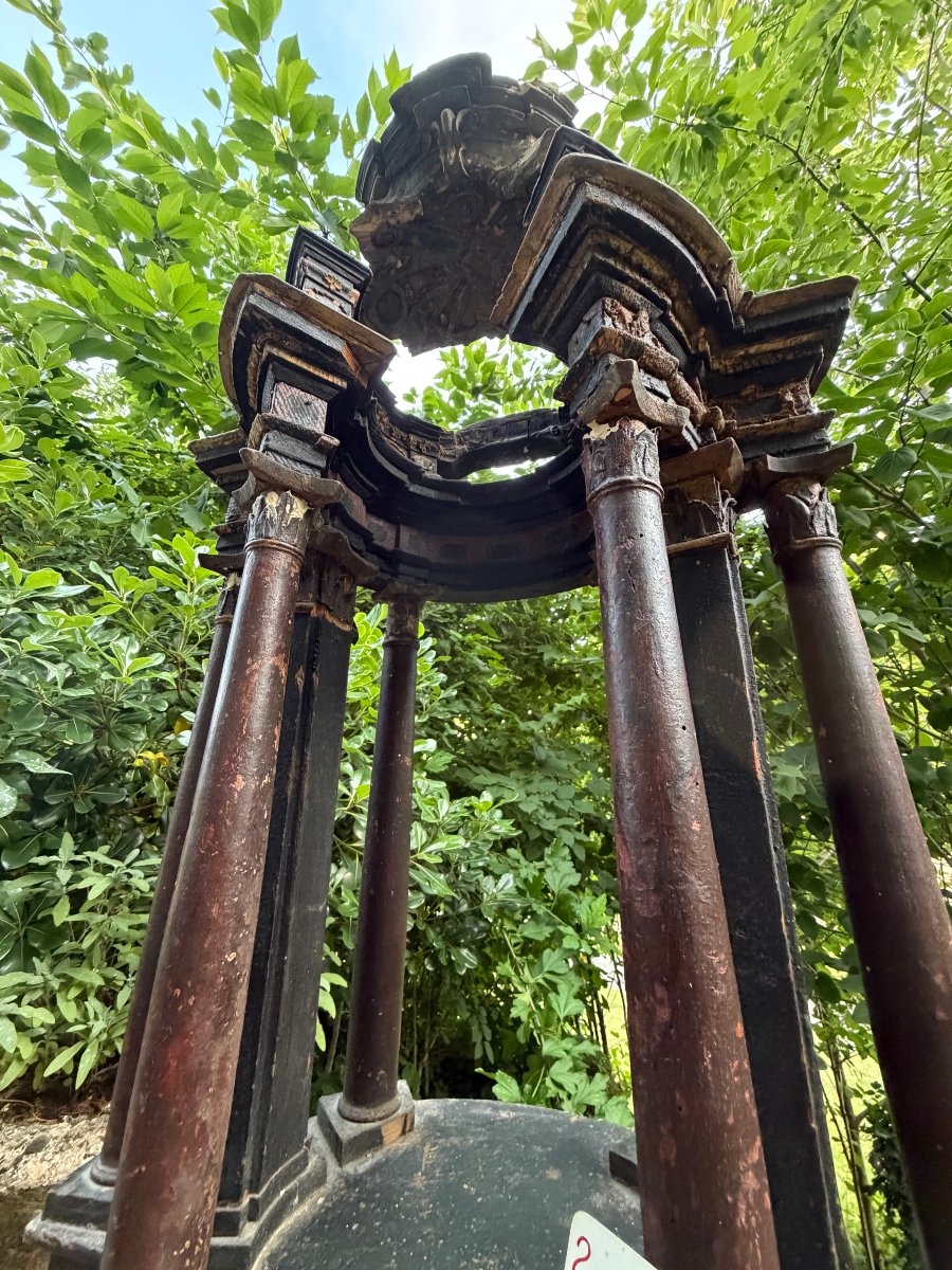 Sculpture architecturale  de Compagnon, bois de table d'époque baroque milieu XVIIIème Français-photo-7