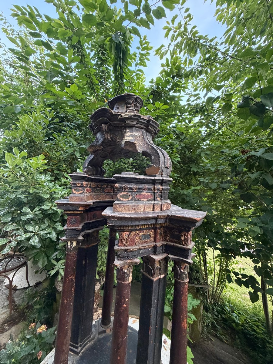Sculpture architecturale  de Compagnon, bois de table d'époque baroque milieu XVIIIème Français-photo-8