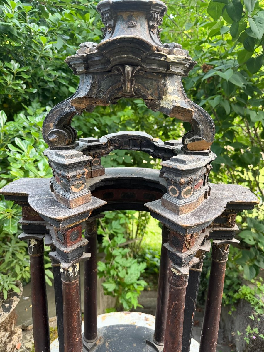 Sculpture architecturale  de Compagnon, bois de table d'époque baroque milieu XVIIIème Français-photo-5
