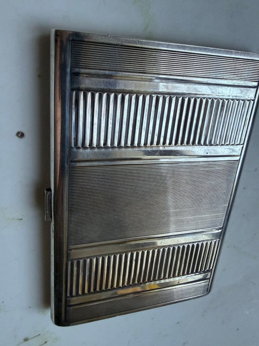 Art Deco Piece In Solid Silver, Hallmarked With The Minerva Mark And The Monogram -photo-2