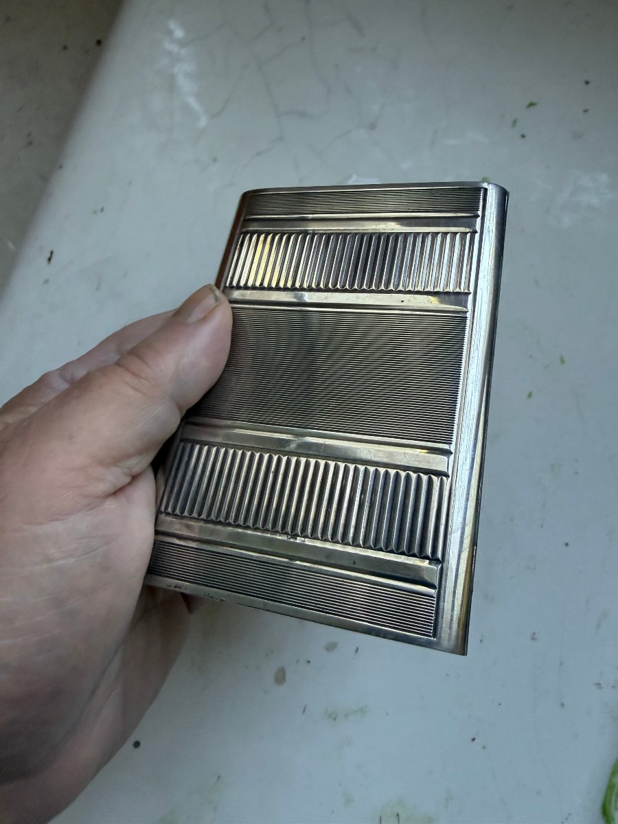 Art Deco Piece In Solid Silver, Hallmarked With The Minerva Mark And The Monogram -photo-3