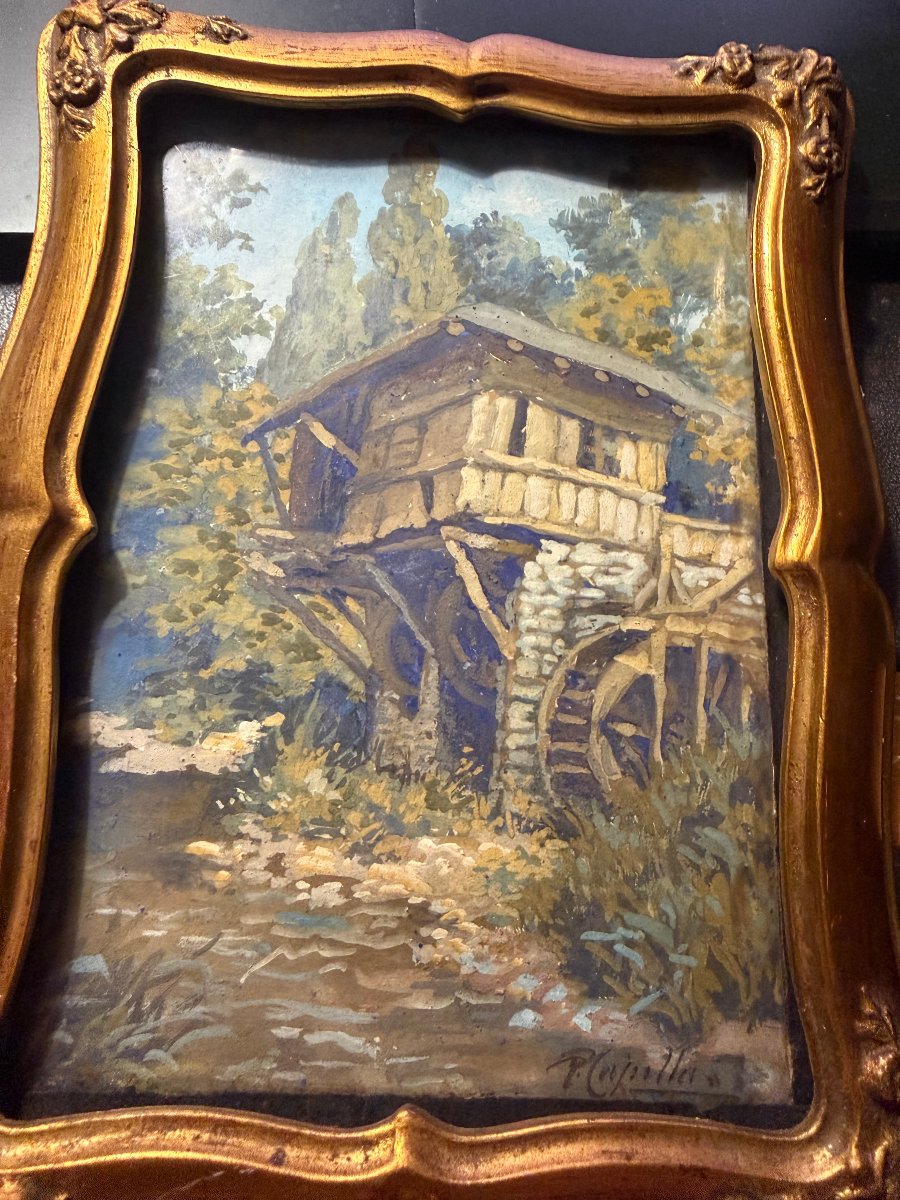  19th-century Swiss Gouache Depicting An -photo-1