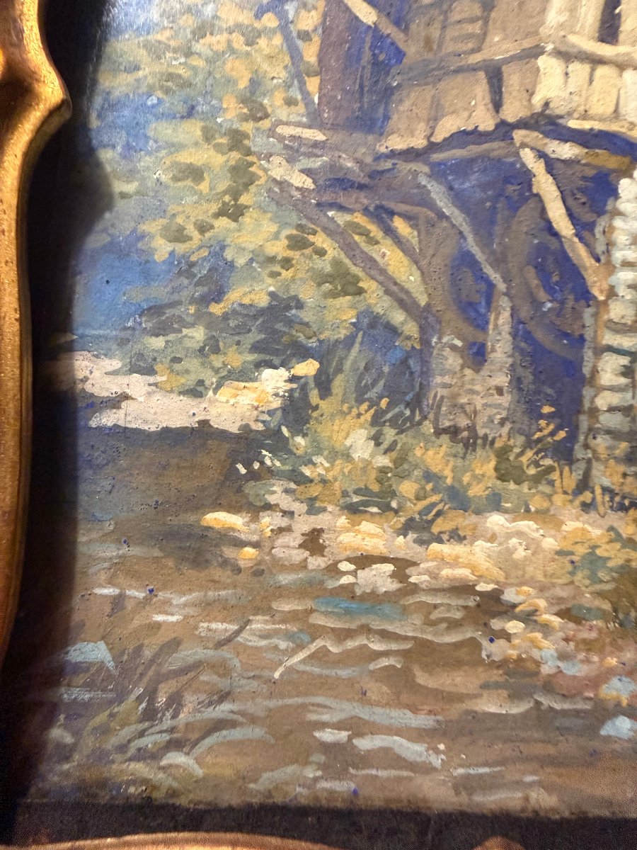  19th-century Swiss Gouache Depicting An -photo-2