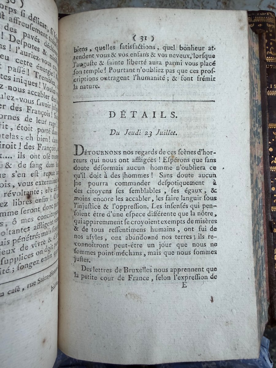 Révolution de Paris dédiée a la Nation ; Journal précis jour par jour 1790/1791 en 10 Vol. In8.-photo-2