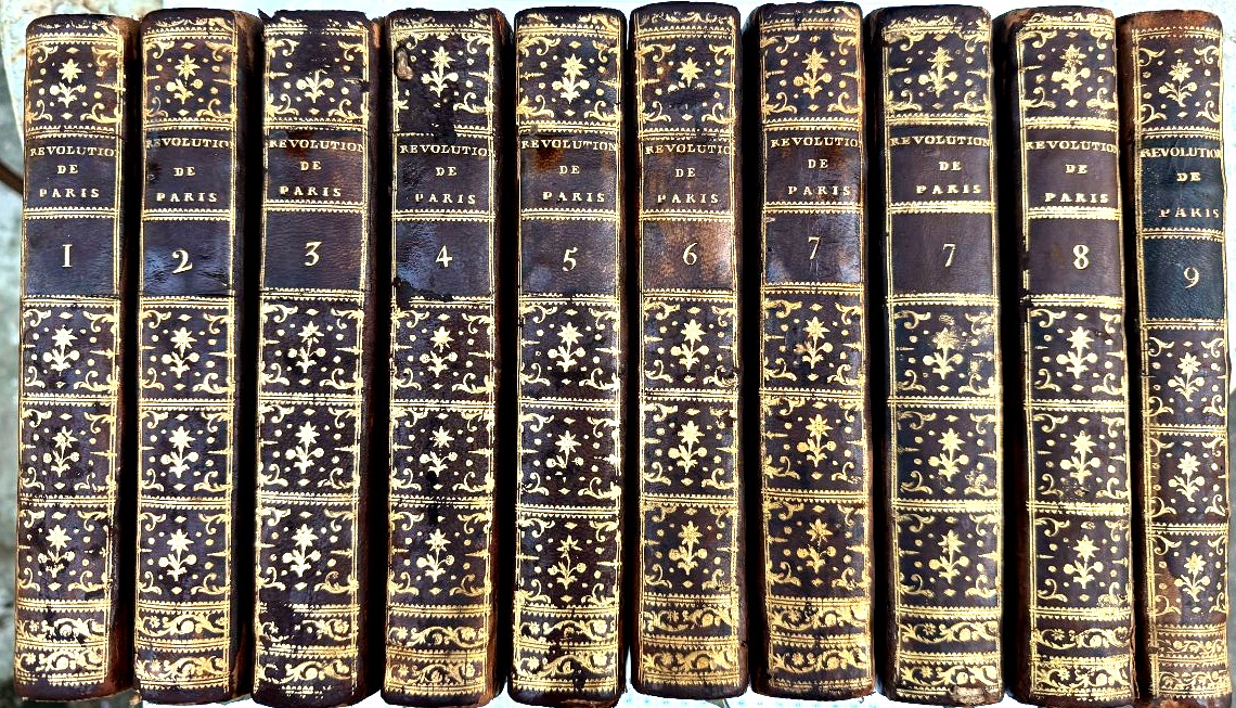 Révolution de Paris dédiée a la Nation ; Journal précis jour par jour 1790/1791 en 10 Vol. In8.