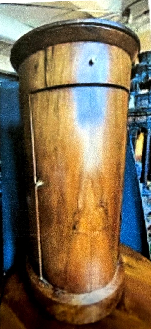A First Empire-style Nightstand In Light Walnut, Featuring A Drawer And Door, For This Simple 19th-century Column-style Nightstand-photo-3