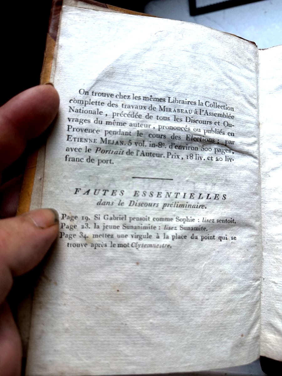 Lettres Originales de Mirabeau , écrite du donjon de Vincennes pendant 1777-78-79&80 , 4 Vol In-photo-4