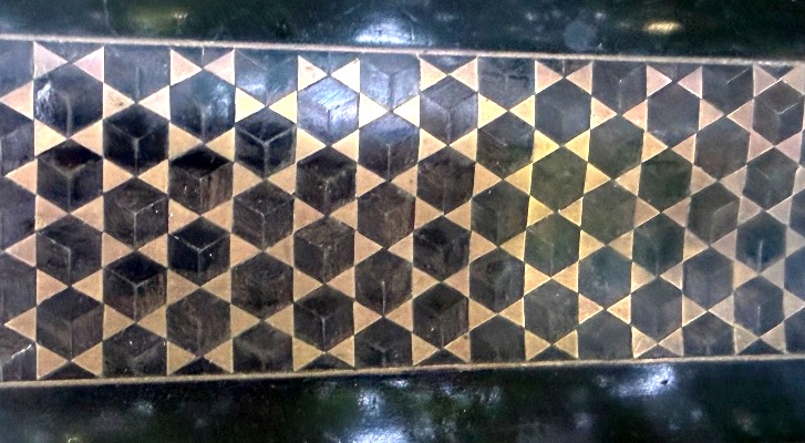 Exquisite Inkwell Box And Accessories, Featuring Bronze Marquetry On Ebony With A Rosewood Interior-photo-7