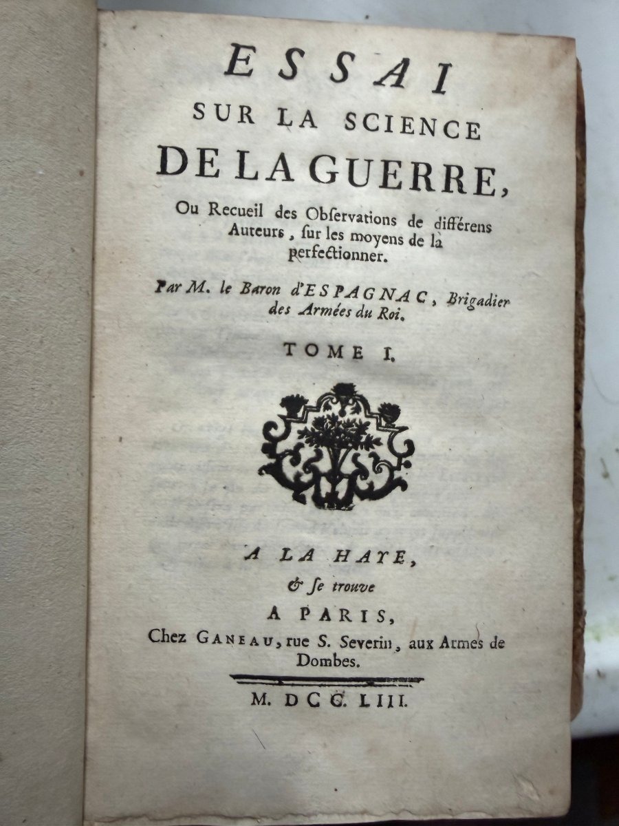 Essay On The Science Of War, In Three Volumes, In 12mo, By Baron d'Espagnac, The Hague.-photo-4