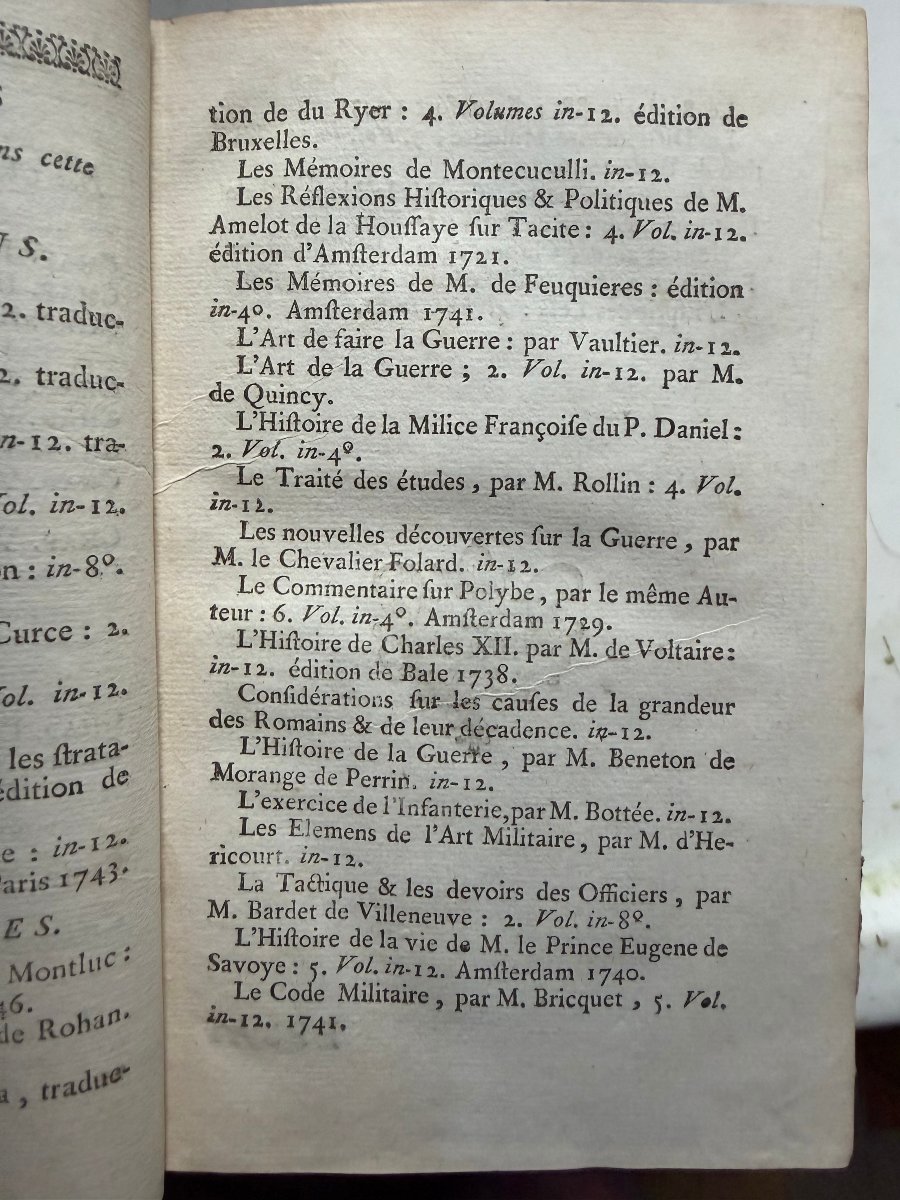Essay On The Science Of War, In Three Volumes, In 12mo, By Baron d'Espagnac, The Hague.-photo-7