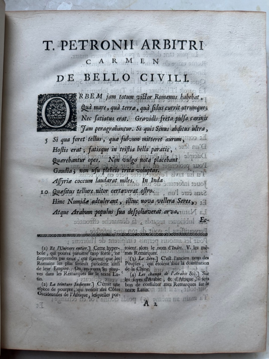 1v ;Poême de Pétrone sur la Guerre Civile entre César et Pompée ; avec 2 épitres . Londres 1738-photo-6