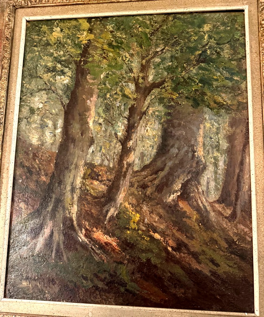 Oil On Canvas, Nicely Framed; Edge Of The Woods; Signed By Jacques Méchin, 1948, Brussels-photo-8