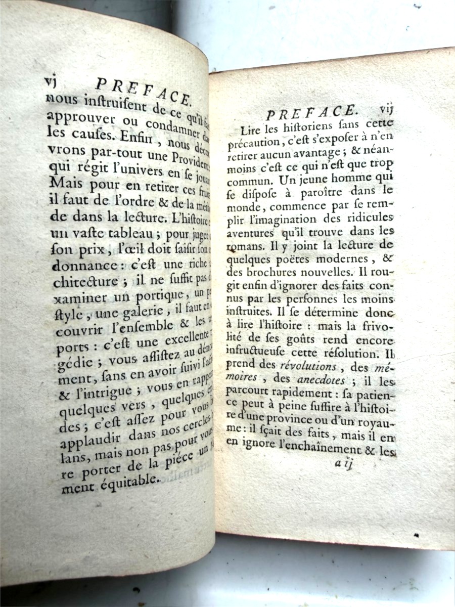 A Summary Of Universal History With Reflections By Abbé Beradier, 1 Vol., 12mo, 18th Century-photo-4