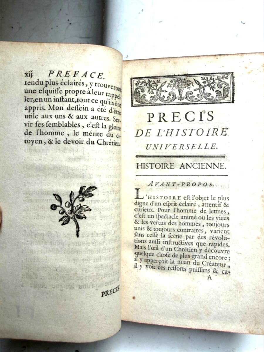 A Summary Of Universal History With Reflections By Abbé Beradier, 1 Vol., 12mo, 18th Century-photo-7