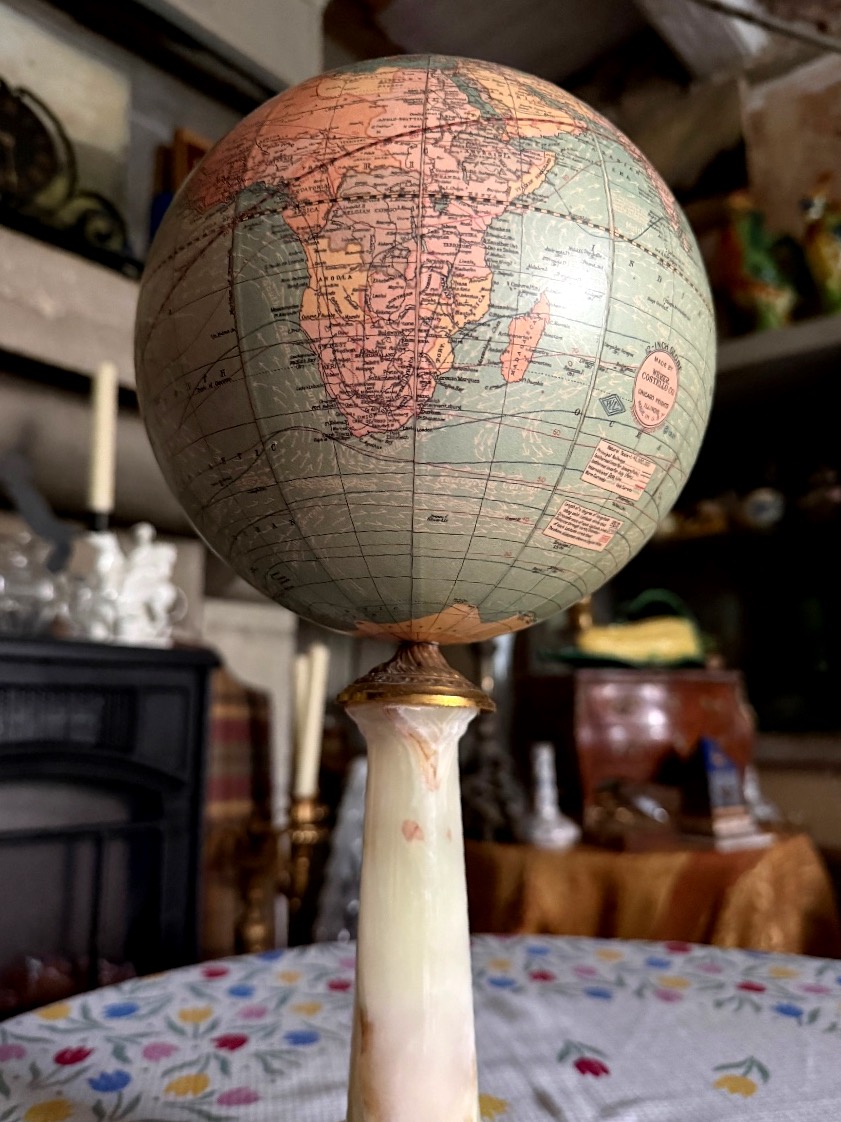 Terrestrial Globe U.s.a . Weeber Costello Co. Chicago Heights Illinois Circa XXème-photo-2