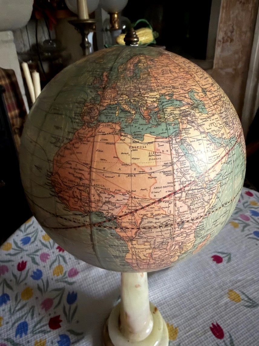 Terrestrial Globe U.s.a . Weeber Costello Co. Chicago Heights Illinois Circa XXème-photo-4