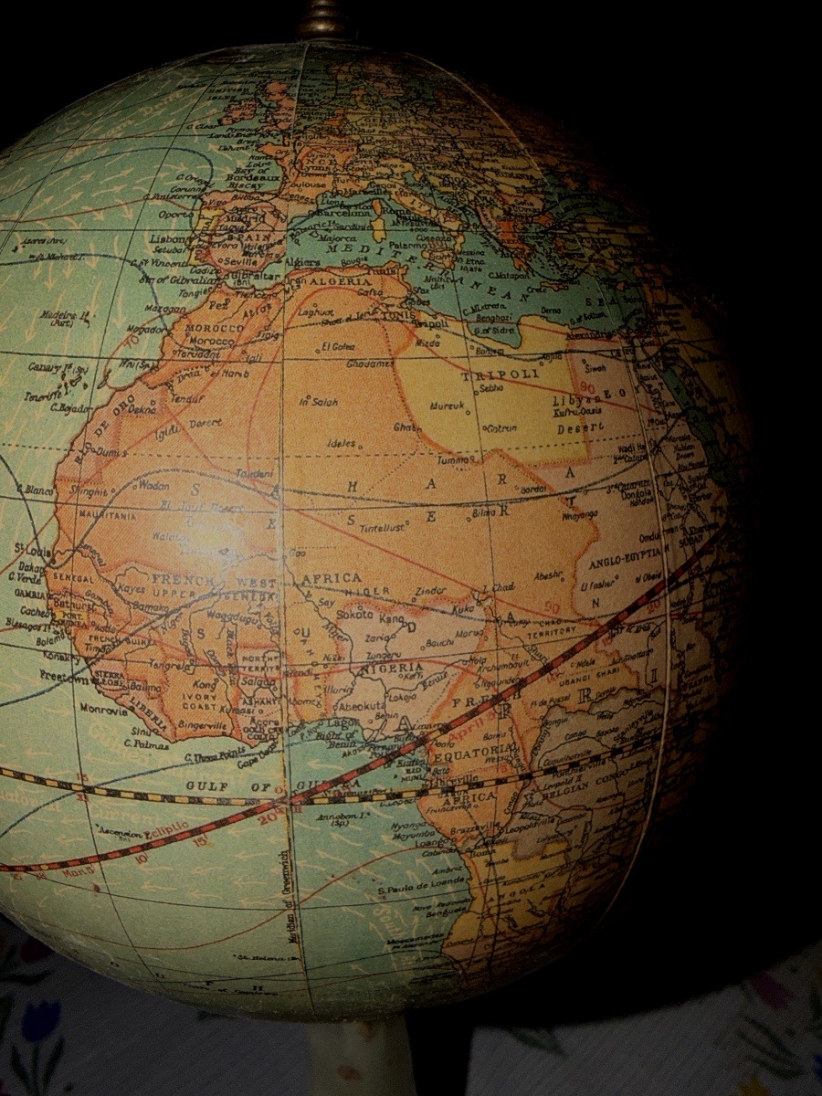 Terrestrial Globe U.s.a . Weeber Costello Co. Chicago Heights Illinois Circa XXème-photo-7