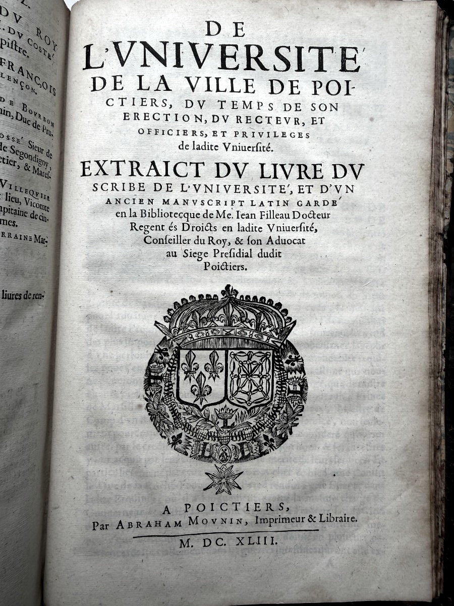 Bel exemplaire :"Les Annales d'Aquitaine",faits et gestes en sommaire.  par Jean  Bouchet. 1644-photo-5