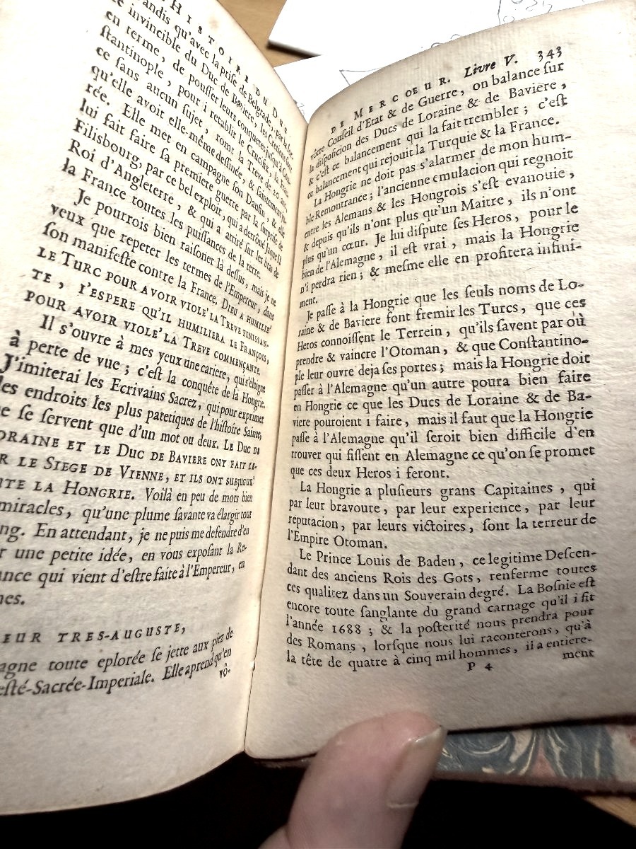 Vol In 12  :"L'Histoire de Filipe Emanuel de Loraine Duc de Mercoeur "Dédiée . A Cologne 1689 .-photo-7