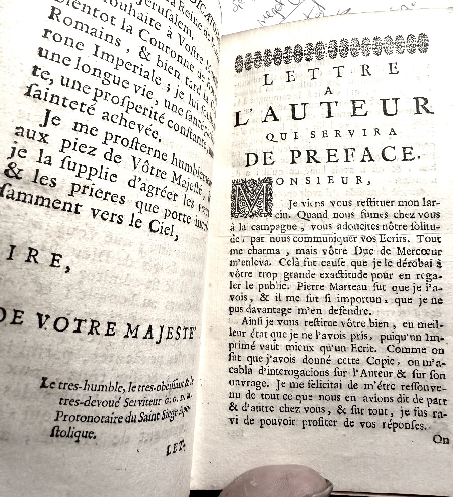 Vol In 12  :"L'Histoire de Filipe Emanuel de Loraine Duc de Mercoeur "Dédiée . A Cologne 1689 .-photo-1