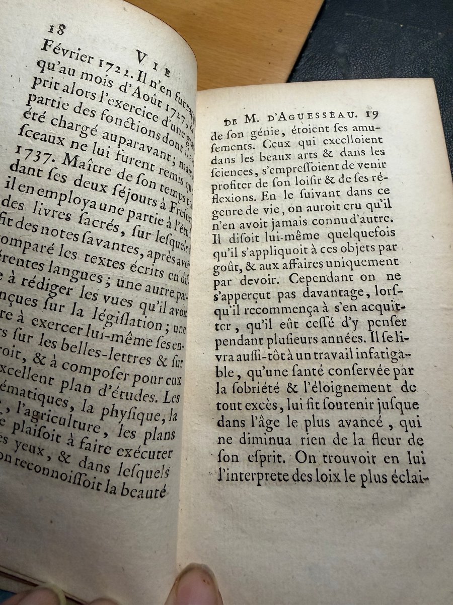 1 Vol.In12.  Discours de Monsieur le Chancelier d'Aguesseau . A Paris ,M.DCC.LXX III. Bel Expl.-photo-8