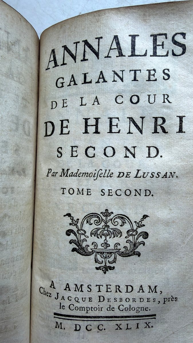 A Substantial 12-volume Work In Two Parts: "annales Galantes De La Cour De Henri Second," By Mlle De Lussan-photo-4