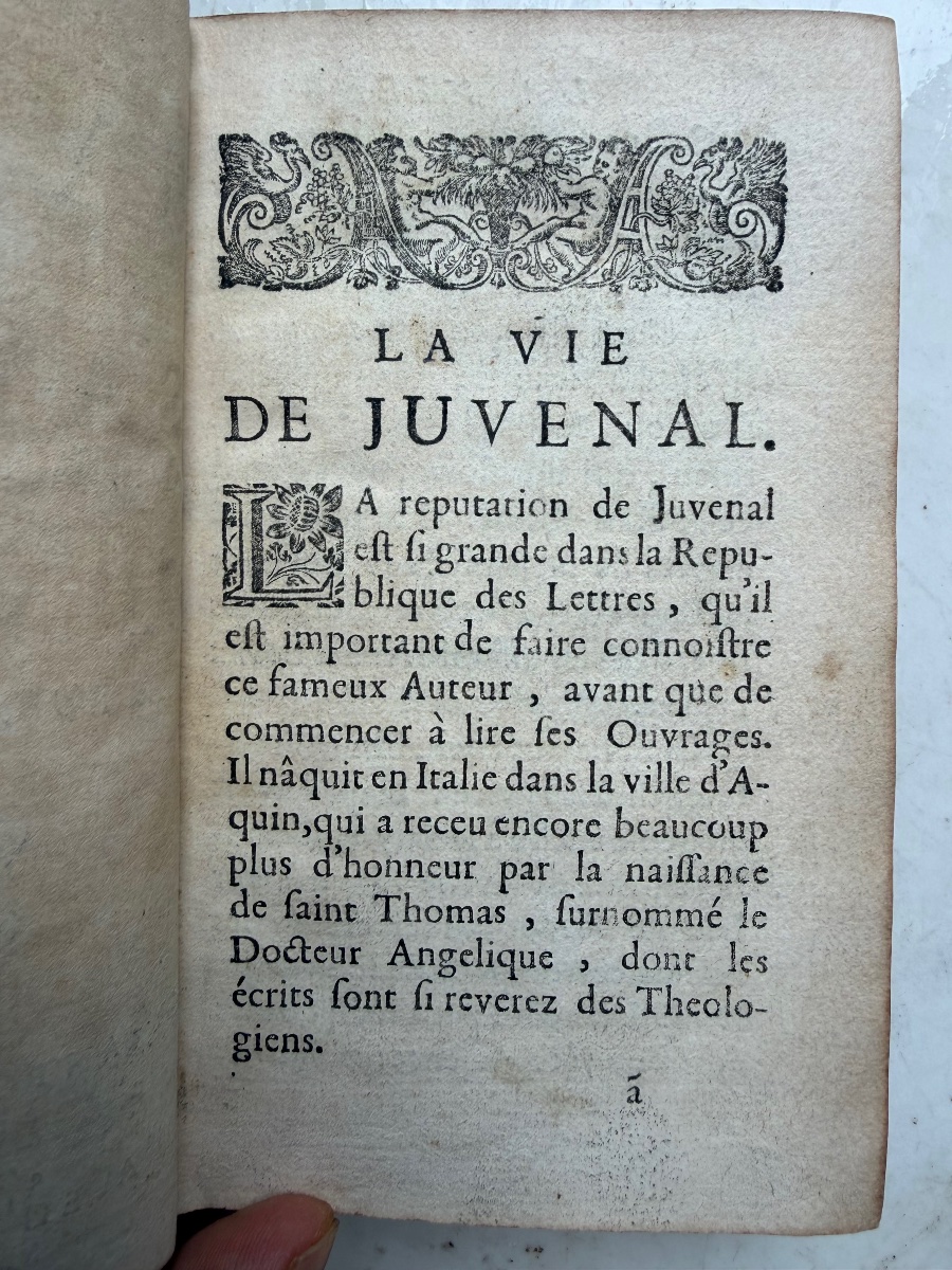 A Fine Edition From The Château De Saint Marcel: "the Satires Of Juvenal And Persius," Translated By Mr. De...-photo-1