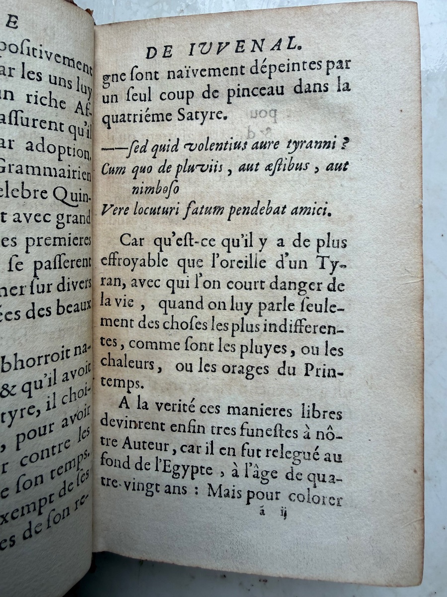 A Fine Edition From The Château De Saint Marcel: "the Satires Of Juvenal And Persius," Translated By Mr. De...-photo-3