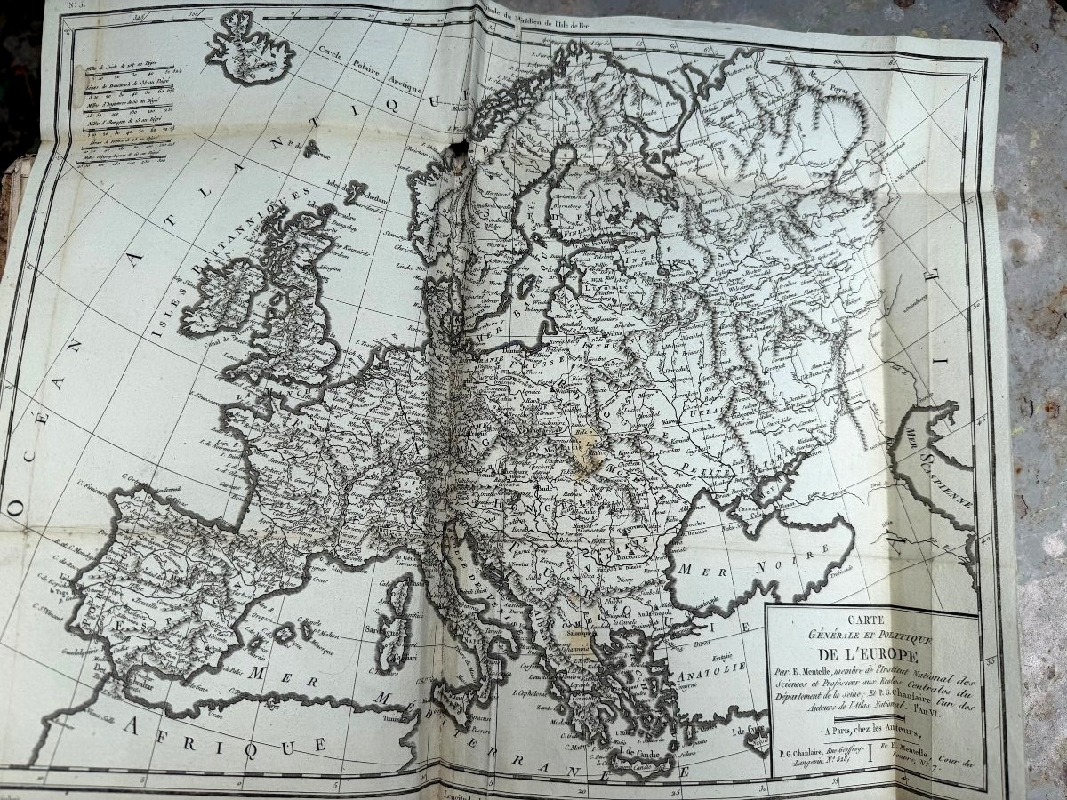 A Remarkable Set Of 60 Colorful Fold-out Maps From 1780 To 1790 By M. Bonne, Vol. I, In4-photo-3