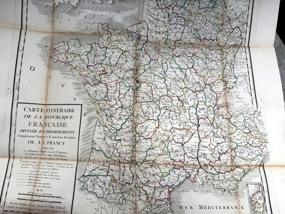 A Remarkable Set Of 60 Colorful Fold-out Maps From 1780 To 1790 By M. Bonne, Vol. I, In4