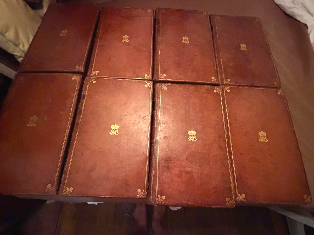 Unique exemplaire Gd In-folio , veau glacé du Grand Dictionnaire de Moréri au Chiffre "M-A" Imp