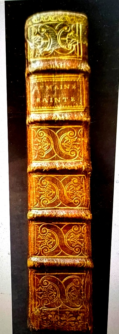 Exemplaire aux Armes de Louis  XIV , Semaine Sainte a la fanfare en maroquin , Vol.In_8 de 1715-photo-3