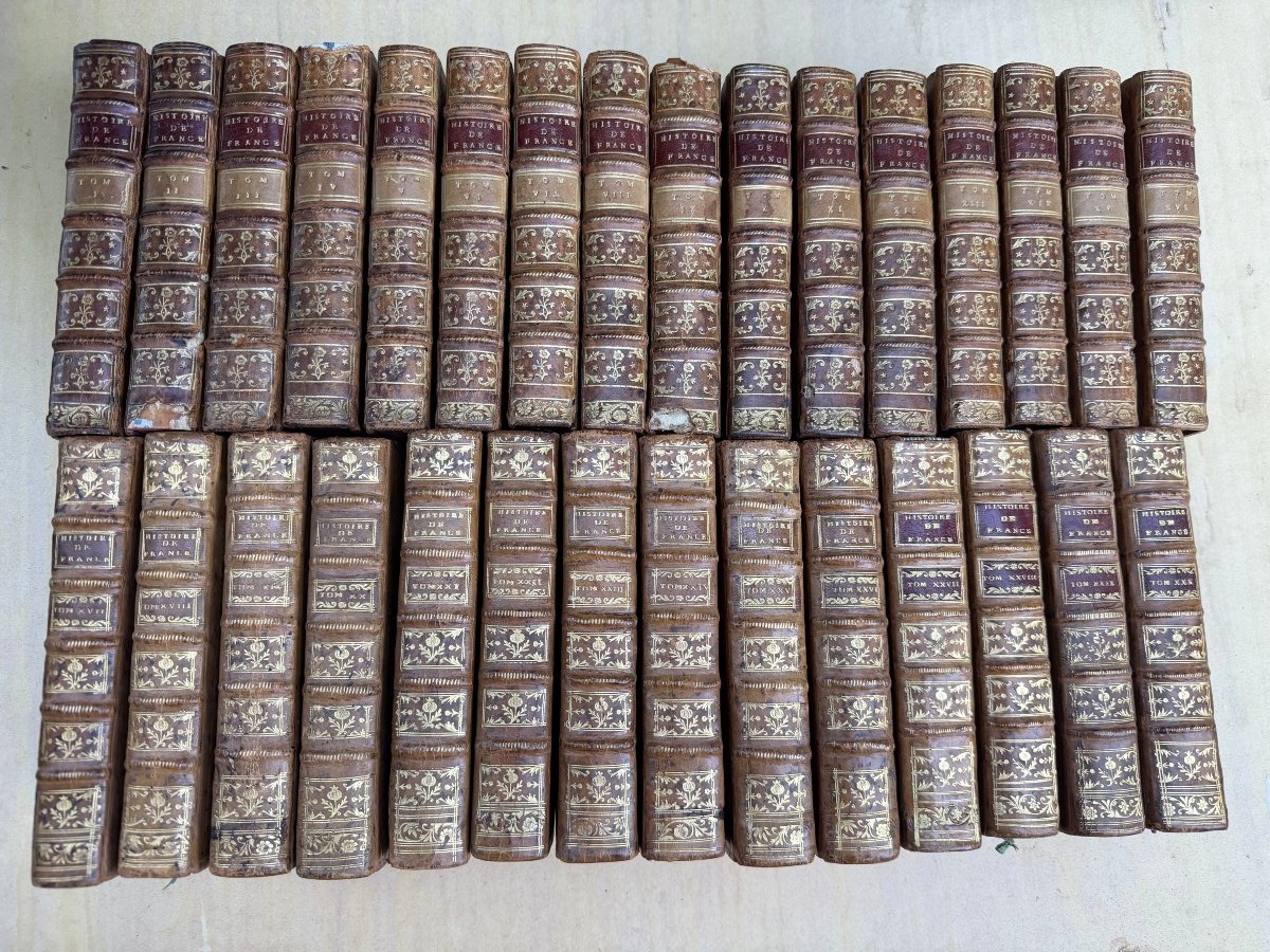 Serie complète de" l'Histoire de France de Velly , Villaret et Garnier" 30 Vol In 12 , XVIIIème