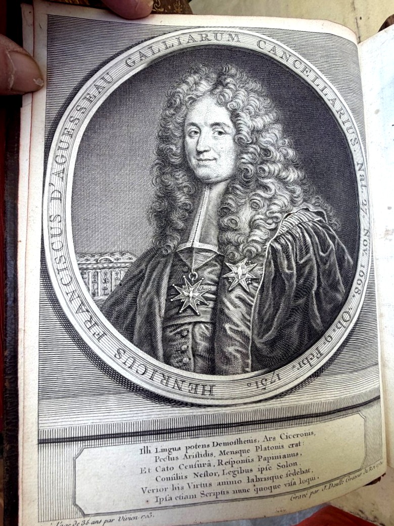 Bel ensemble en 12 vol. In. 4 " Oeuvres de M. Le Chancelier d'Aguesseau . A Paris 1759-photo-2