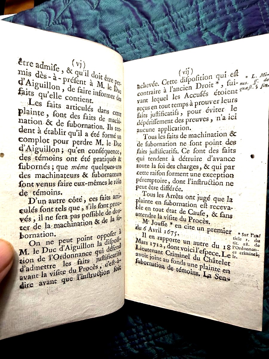  rare : 1 Vol.In 12 . A Paris 1770 ;"Mémoires pour M. le Duc d'Aiguillon" (affaire de Bretagne)-photo-2