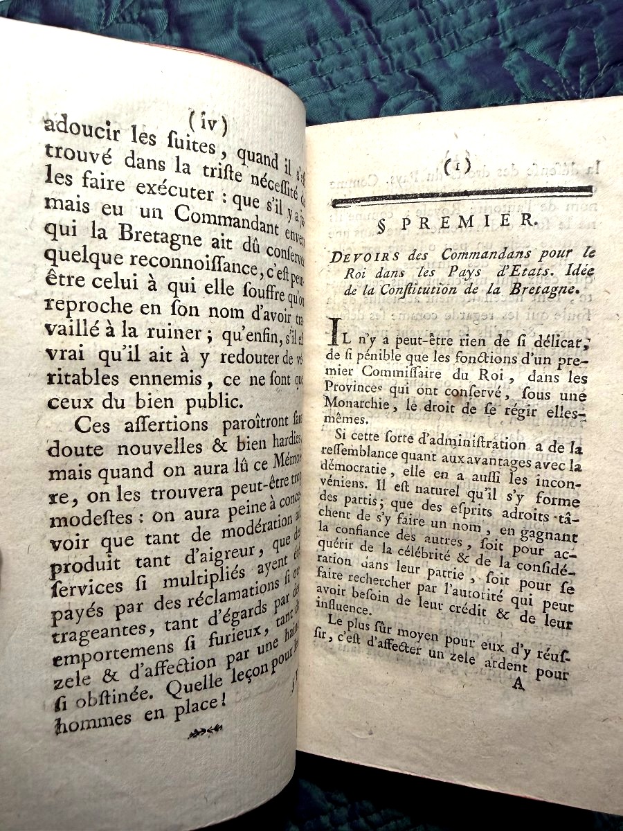  rare : 1 Vol.In 12 . A Paris 1770 ;"Mémoires pour M. le Duc d'Aiguillon" (affaire de Bretagne)-photo-6