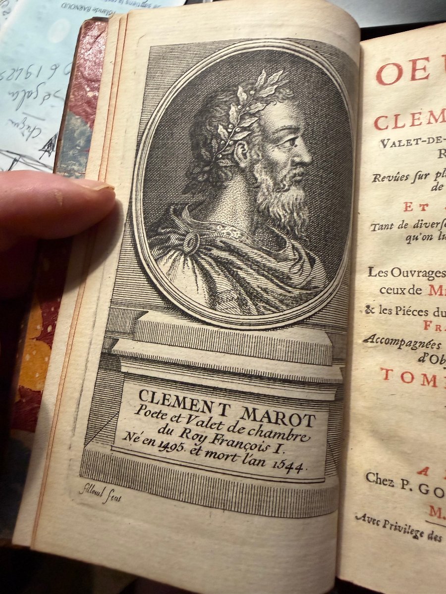 The Best Definitive Edition Of The Works Of Clément Marot, In 6 Vol.in12, Published In The Hague In 1731-photo-1
