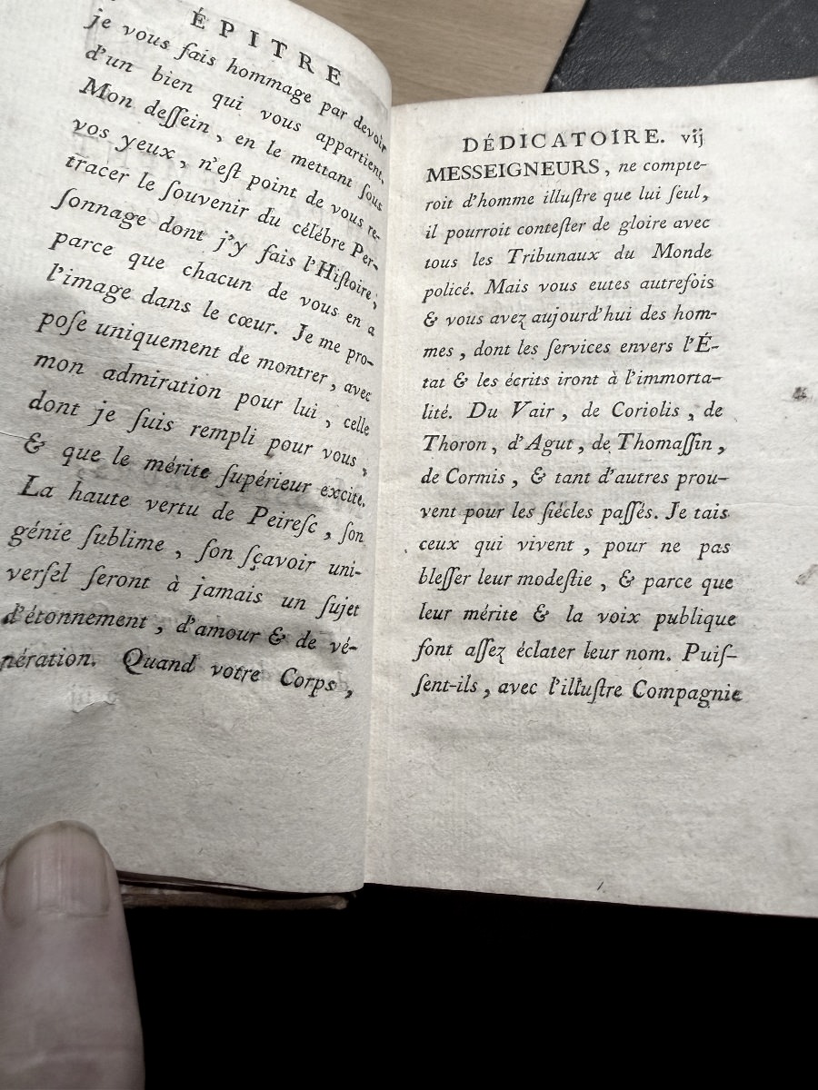 Vie de Nicolas-Claude Peiresc , Conseiller au Parlement de Provence , I Vol.In12 , a Paris 1770-photo-3