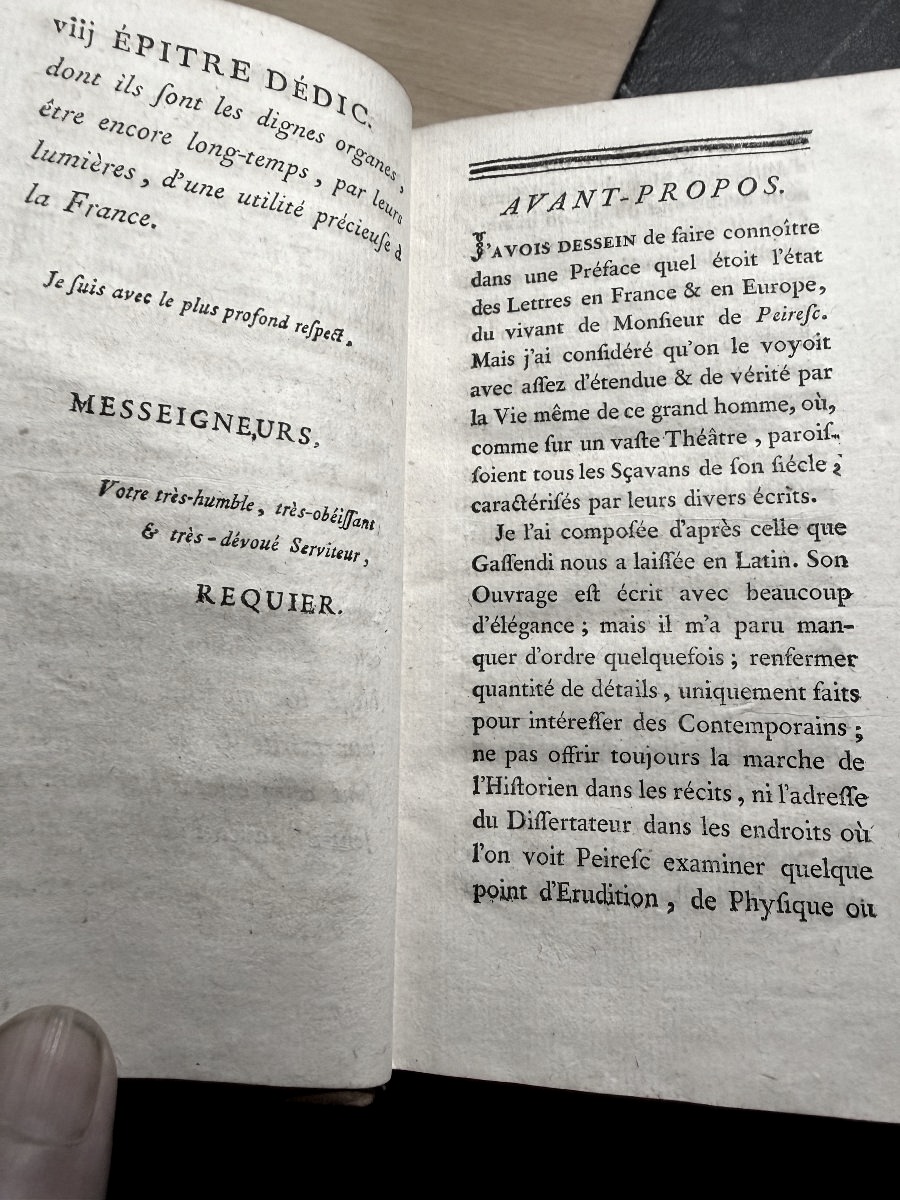Vie de Nicolas-Claude Peiresc , Conseiller au Parlement de Provence , I Vol.In12 , a Paris 1770-photo-4