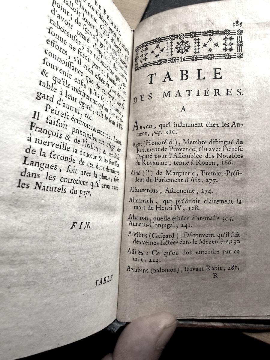 Vie de Nicolas-Claude Peiresc , Conseiller au Parlement de Provence , I Vol.In12 , a Paris 1770-photo-7