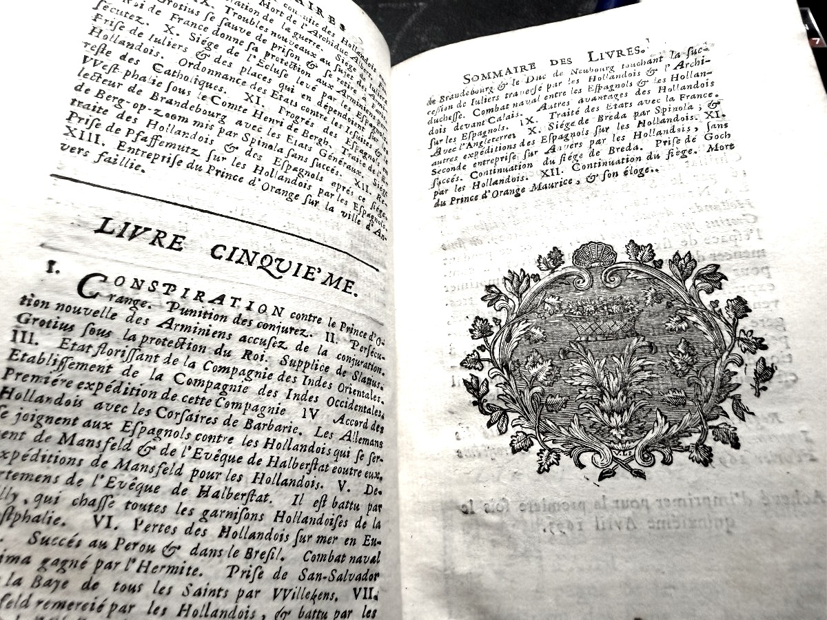 .Histoire de Hollande depuis la Trève de 1609,où finit Grotius jusqu'à notre temps . 4 Vol 1693-photo-3